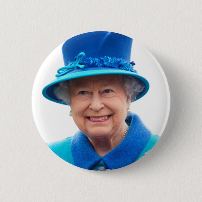 Queen Elizabeth of England 6 Cm Round Badge (Front)