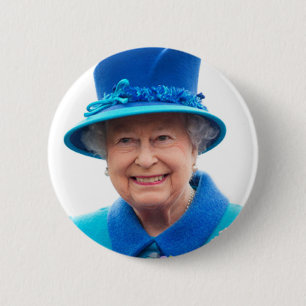 Queen Elizabeth of England 6 Cm Round Badge