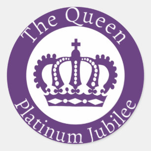 Queen Elizabeth Platinum Jubilee - The Queen Classic Round Sticker
