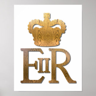 Queen Elizabeth Royal Crown Poster