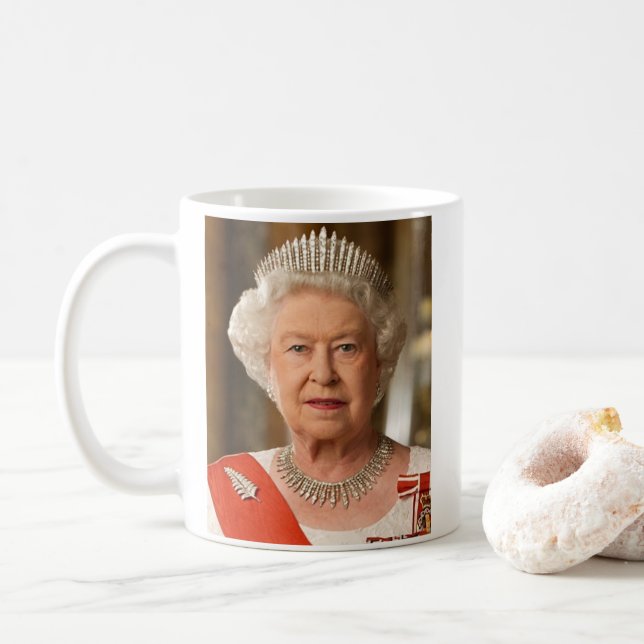 Queen Elizabeth Second Coffee Mug (With Donut)