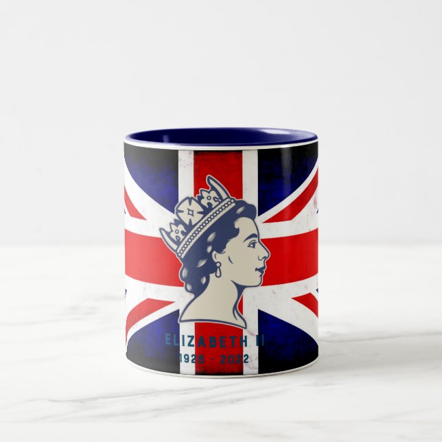 Queen Elizabeth  Two-Tone Coffee Mug (Center)