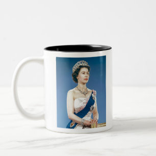 queen elizabeth Two-Tone coffee mug