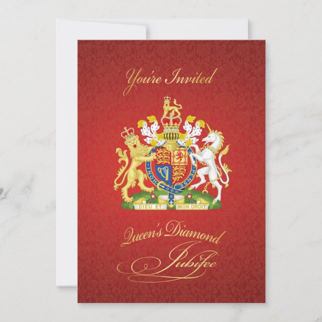 Queen Elizabeths Diamond Jubilee Party Invitation (Front)