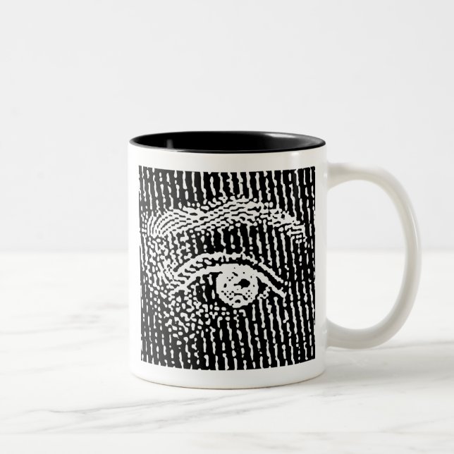 Queen Elizabeth's Eyes Two-Tone Coffee Mug (Right)