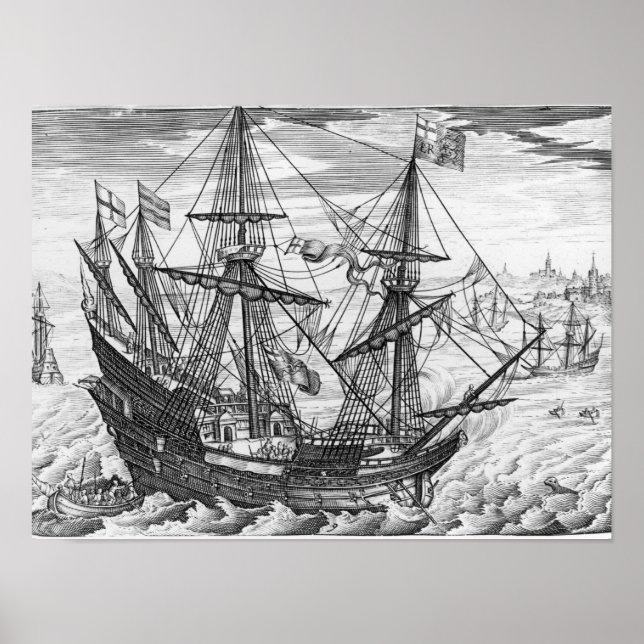 Queen Elizabeth's Galleon Poster (Front)