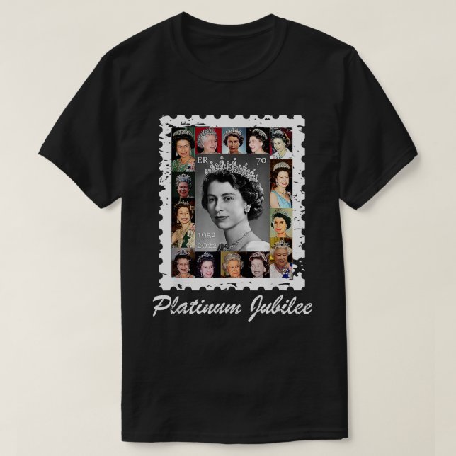 Queen Elizabeths Platinum Jubilee 70 years Celebra T-Shirt (Design Front)