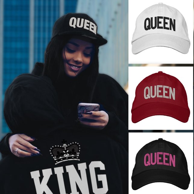 Queen Embroidered Hat (Queen on the Move! 👑 Stylish embroidered cap—customizable for your royal look! #JustMarried)