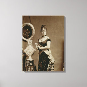 Queen Emma (1836-85) (sepia photograph) Canvas Print