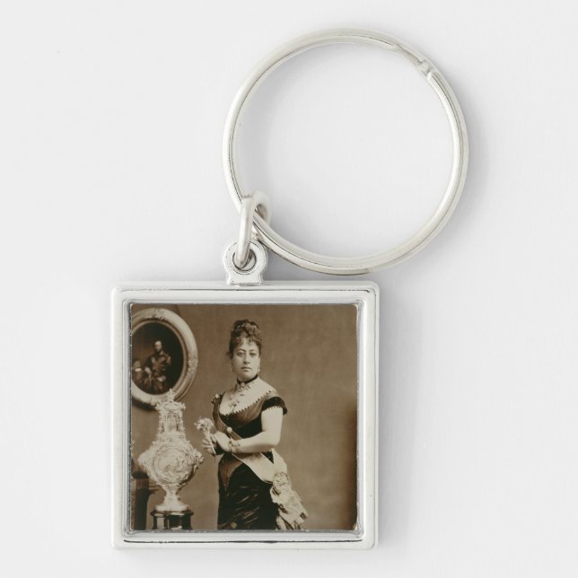 Queen Emma (1836-85) (sepia photograph) Key Ring (Front)