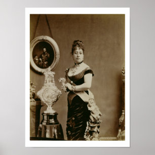 Queen Emma (1836-85) (sepia photograph) Poster
