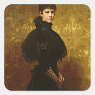 Queen Erzsebet Square Sticker
