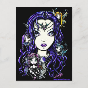 Queen Fae Dark Faery Goddess postcard