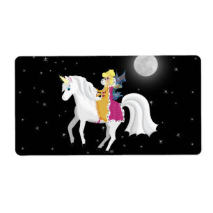 Queen Faery and Unicorn Avery Label