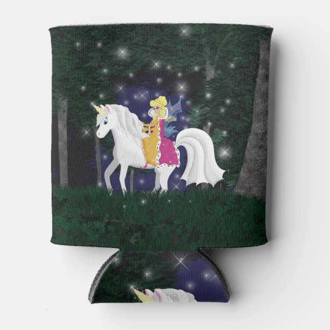 Queen Fairy and Unicorn Can Cooler (Front)