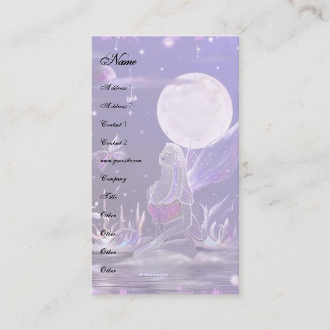 Queen Fairy template Business Card (Front)