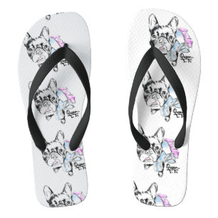Queen FiFi, French Bulldog Flip Flops