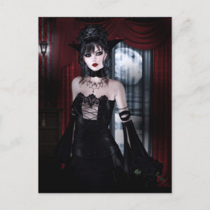 Queen for Eternity Vampire Gothic Girls Art Postcard