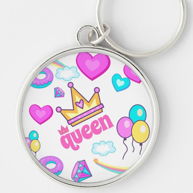 QUEEN FOR GIRLS KEY RING (Front)
