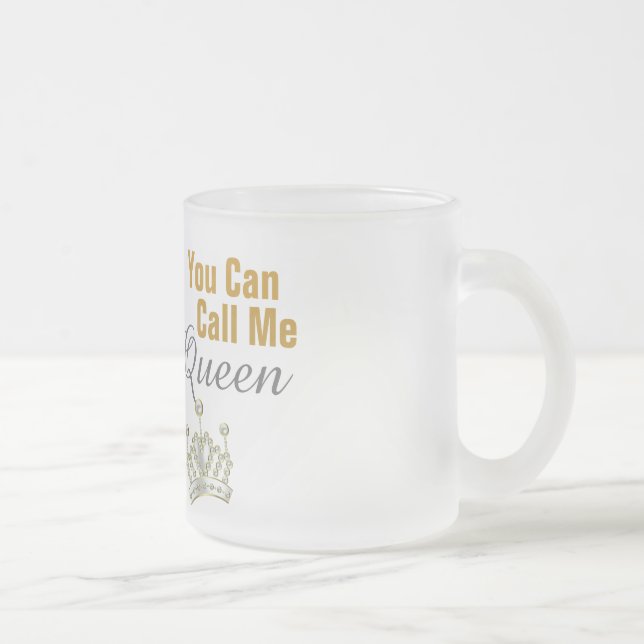 Queen Frosted Glass Mug (Right)