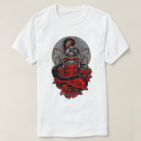 Queen Geisha Dark Empress with Serpent and Flowers