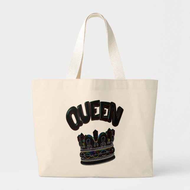 queen.glowrainbow large tote bag (Front)