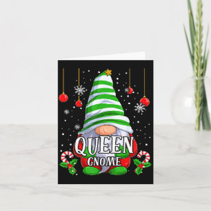 Queen Gnome Christmas Pajamas Matching Family Grou Card