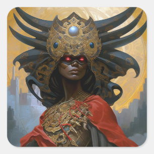 Queen Goddess Fantasy Art Square Sticker