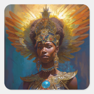 Queen Goddess Fantasy Art Square Sticker