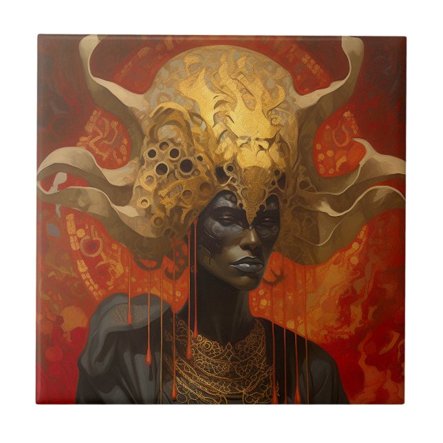 Queen Goddess Fantasy Art Tile (Front)