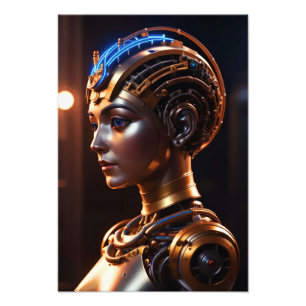 queen, gold, princess, Egypt future, design, trend Photo Print
