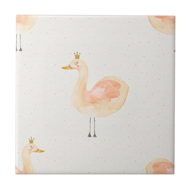 Queen Golden Goose Speckle Ceramic Tile (Front)