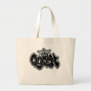 Queen Graffiti Design Large Tote Bag
