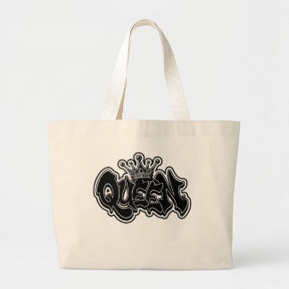 Queen Graffiti Design Large Tote Bag