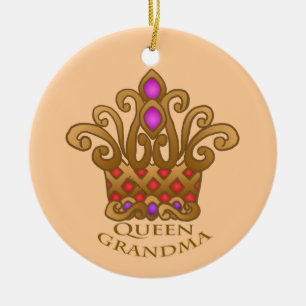 Queen Grandma custom Ceramic Tree Decoration