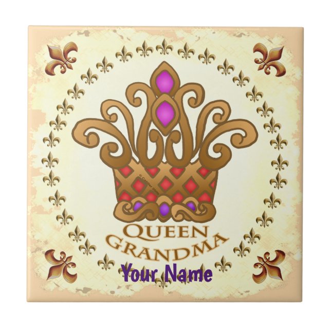Queen Grandma  Tile (Front)