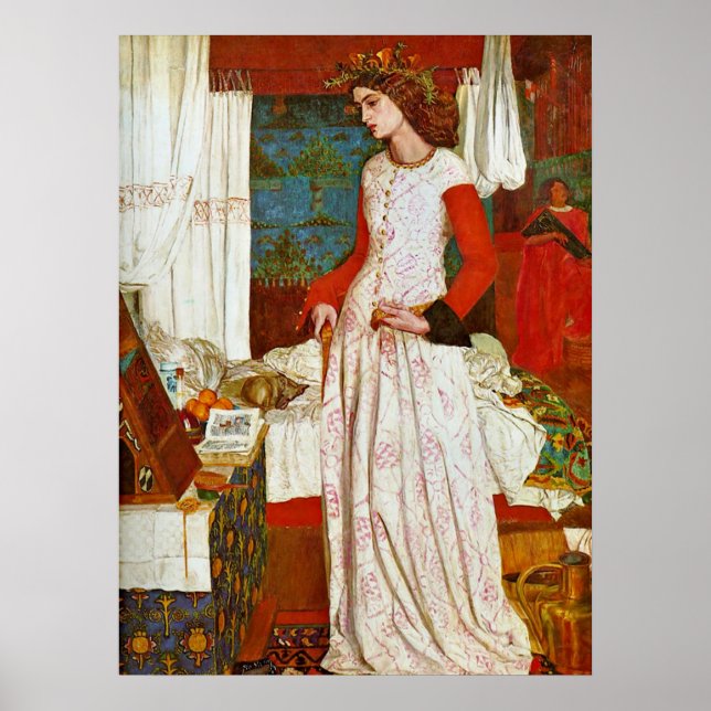 Queen Guinevere by William Morris Poster (Front)