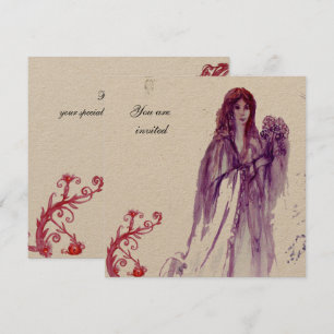 QUEEN GUINEVERE Fantasy Kraft Paper Invitation