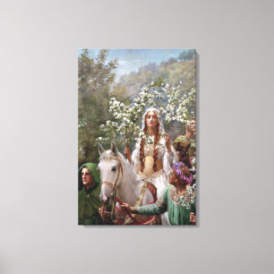 Queen Guinevere's Maying (by John Collier) Canvas Print