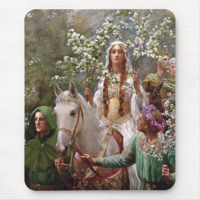 Queen Guinevere's Maying c. 1900 by John Collier Mouse Mat (Front)