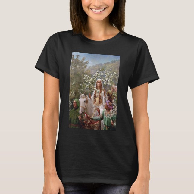 Queen Guinevere's Maying c. 1900 by John Collier T-Shirt (Front)
