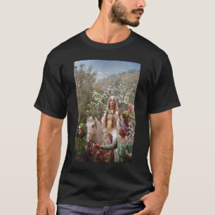 Queen Guinevere's Maying c. 1900 by John Collier T-Shirt