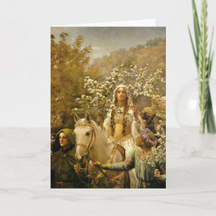 Queen Guinevere's Maying, John Collier, 1902 Card