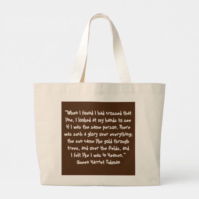 Queen Harriet Tubman Jumbo Double-sd Tote - When I (Back)