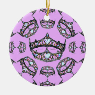 Queen Hearts Silver Crowns Tiaras pink ornament