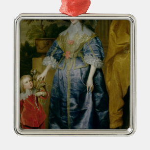 Queen Henrietta Maria and her dwarf Metal Tree Decoration