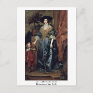 Queen Henrietta Maria By Anthony Van Dyck Postcard