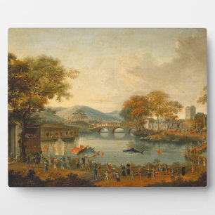 Queen Henrietta Maria with Sir Jeffrey Hudson, Plaque