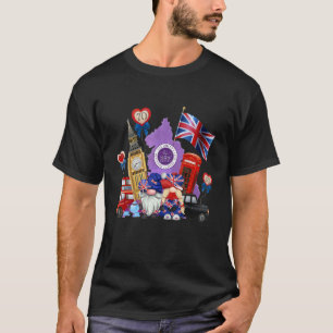Queen Ii Platinum Jubilee 70 Years Uk England Gnom T-Shirt