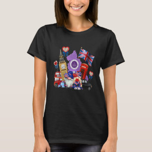 Queen Ii Platinum Jubilee 70 Years Uk England Gnom T-Shirt